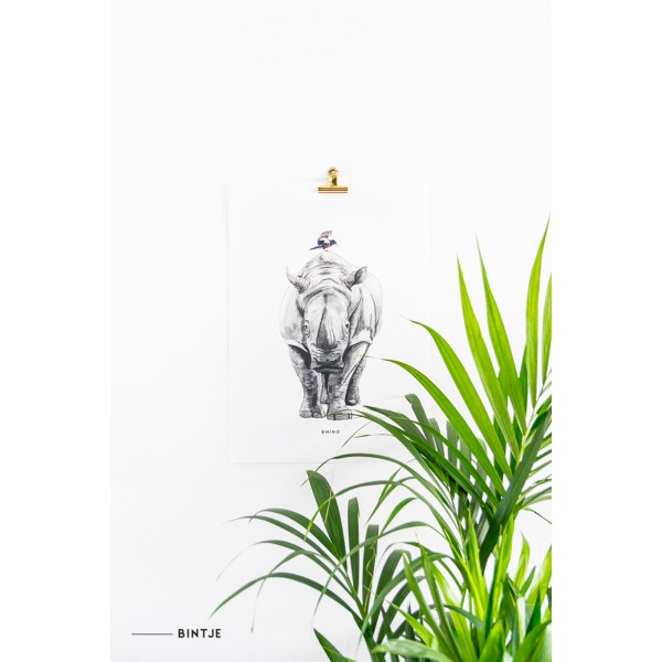 Poster 50x70 Neushoorn - 5 stuks Poster 50x70 Neushoorn - 5 stuks